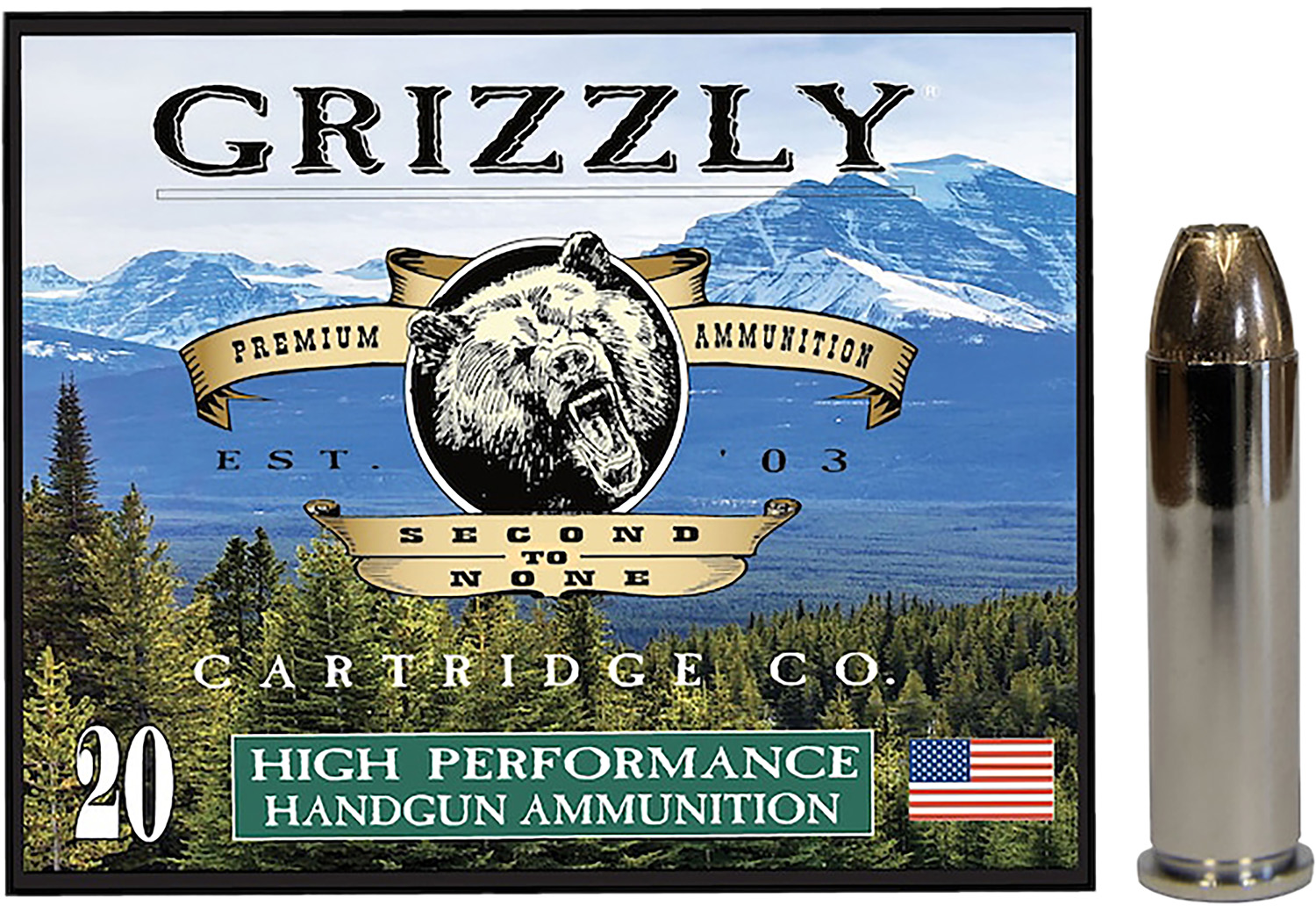 Grizzly Ammo 357Mag 148gr JHP 20 Rd