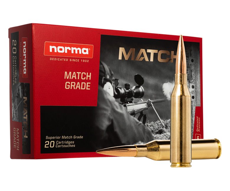 Norma Ammunition 20174602 Dedicated Precision Golden Target Match 300NormaMag 230gr Hollow Point Boat Tail 20 Per Box/10 Case