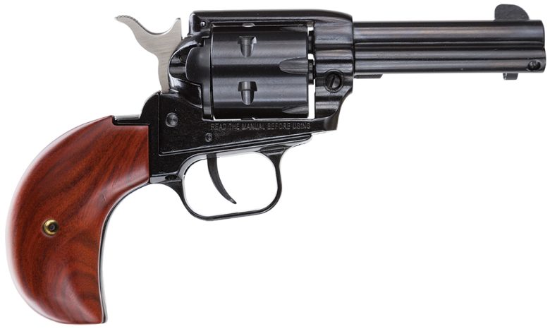 Heritage Mfg RR22MB3BH Rough Rider 22 LR/22 WMR 6 Shot, 3.50" Black Steel Barrel, Cylinder & Zinc Alloy Frame, Cocobolo Bird Head Grip, Hammer/Thumb Safety, Exposed Hammer
