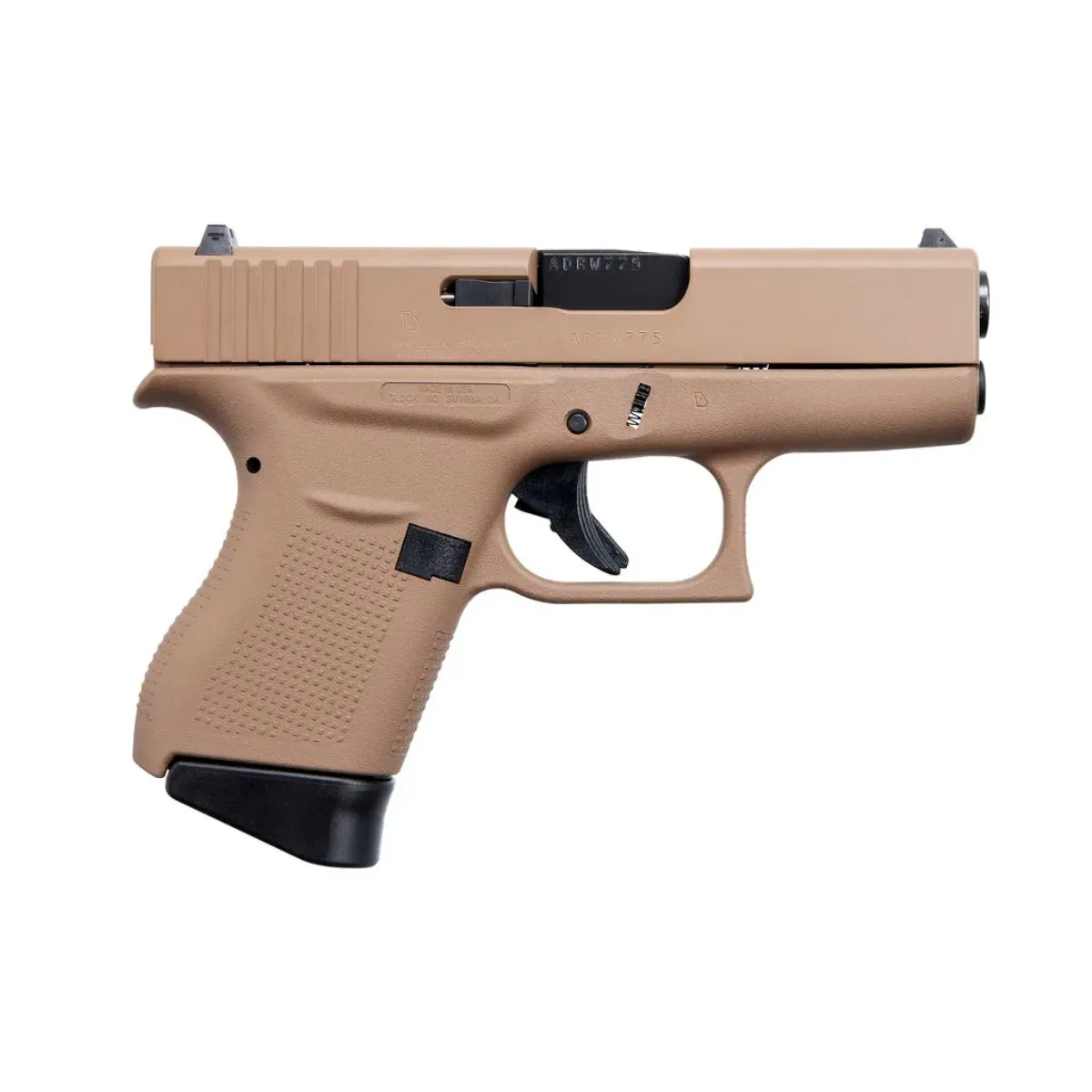 Glock 43 Davidson's Dark Earth 9mm 3.4'' 6-Rd Pistol