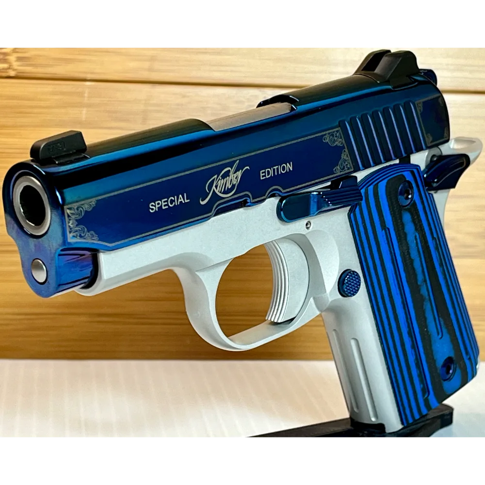 Kimber Micro 9 Sapphire 9mm 3.15" 6+1 Bright Blue PVD G10 Grip