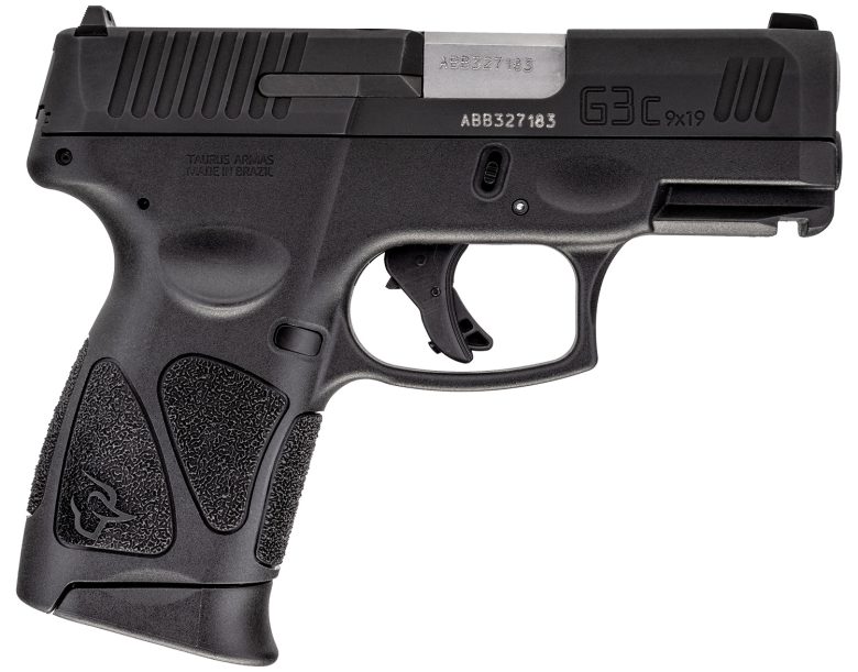 Taurus 1G3C931MA G3C *MA Compliant 9mm Luger Caliber with 3.26" Barrel, 10+1 Capacity, Black Finish Picatinny Rail Frame, Serrated Matte Black Tenifer Steel Slide & Polymer Grip Includes 3 Mags