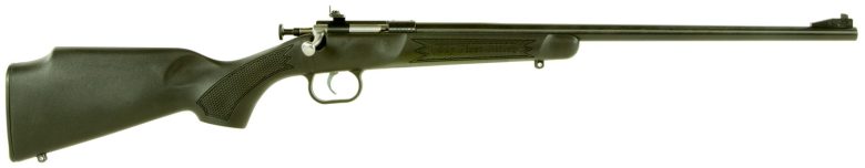 Crickett KSA2240 Youth 22 LR 1rd 16.12" Blued Barrel & Receiver, Fixed Front/Adjustable Rear Peep Sights, Black Synthetic Stock w/11.5" LOP, Rebounding Firing Pin Safety