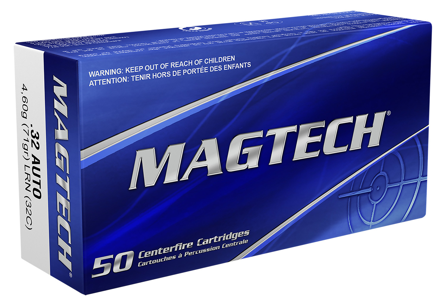 Magtech 32C Range/Training 32ACP 71gr Lead Round Nose 50 Per Box/20 Case