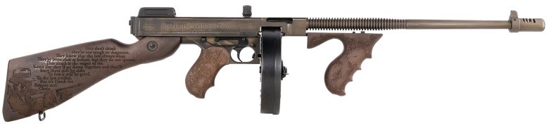 Thompson T150DC6 1927A-1 Bonnie & Clyde .45 Cal 50+1 18" Finned Barrel, Aluminum Receiver Fixed Stock