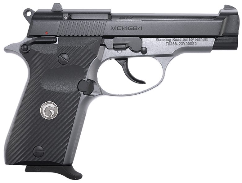 Girsan 390827 MC14G84  380 ACP 13+1 3.80" Black Steel Barrel, Black Serrated Steel Slide, Stainless Aluminum Frame w/Beavertail, Black Polymer Grip