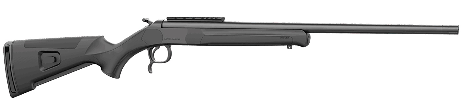Retay USA GML20BLK Gamelander  20 Gauge Single Shot 1rd Deep Bore Take Down Barrel, Picatinny Rail Receiver, Fixed Black Synthetic Stock