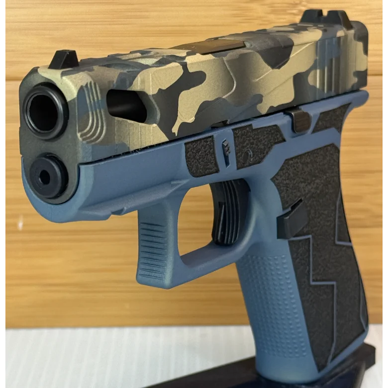 Custom Glock 43X Breakup Blue Camo 9mm 10 Round Pistol