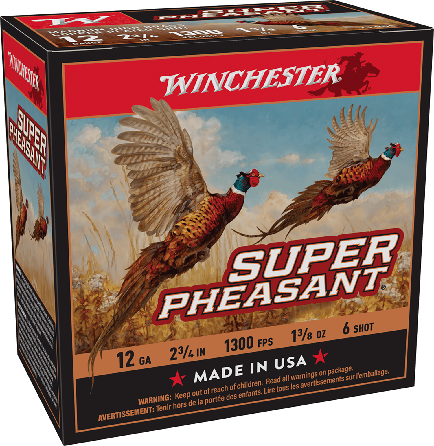 Winchester Ammo X12PH6 Super Pheasant Magnum High Brass 12Gauge 2.75" 1 3/8oz 6Shot 25 Per Box/10 Case