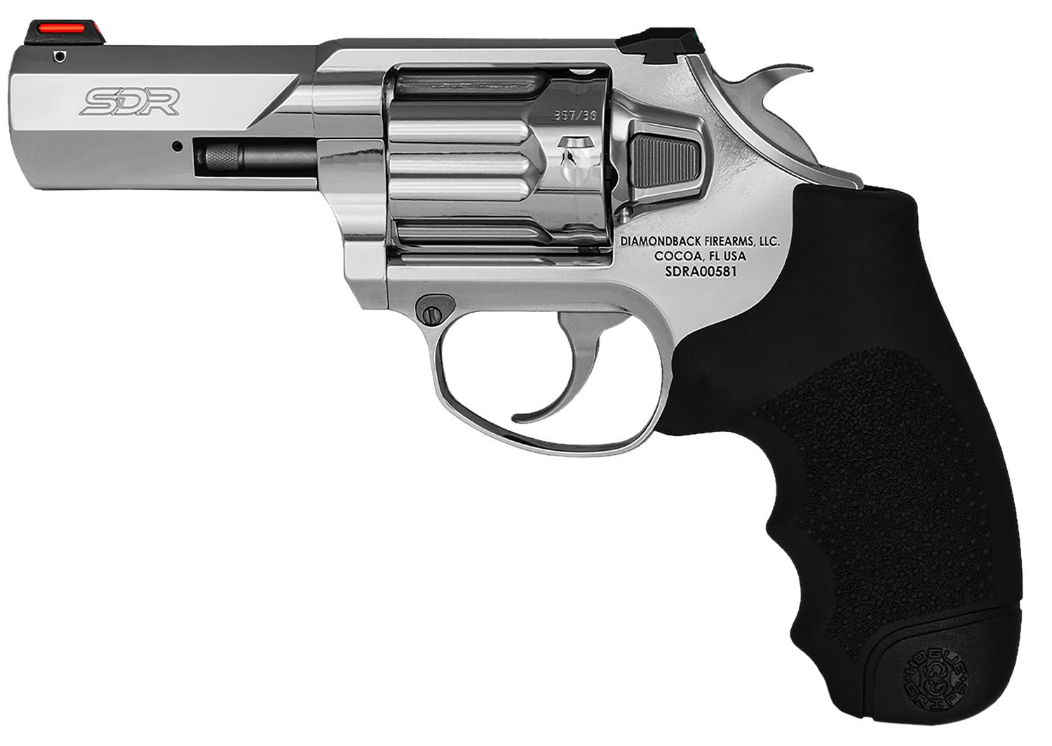 Diamondback SDR 357 Mag/38 Spl+P Revolver 3" Stainless Barrel 6rd Hogue Grip