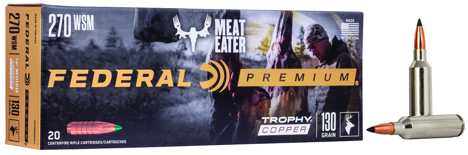 Federal P270WSMTC1 Premium  270WSM 130gr Trophy Copper 20 Per Box/10 Case