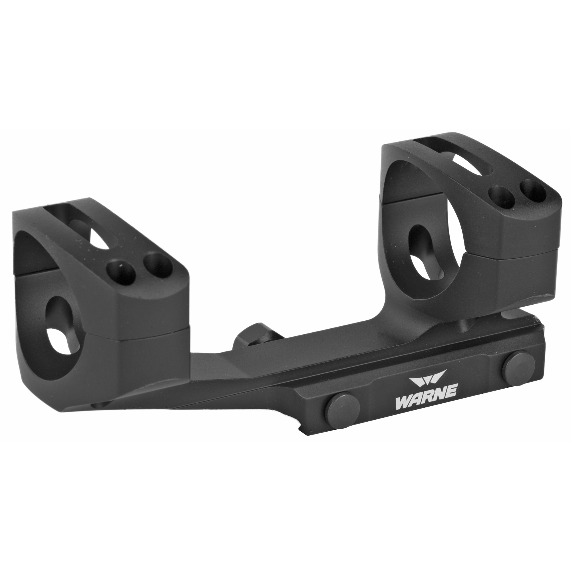 Warne LR-SKEL 34mm Skeletonized Extended Scope Mount Black