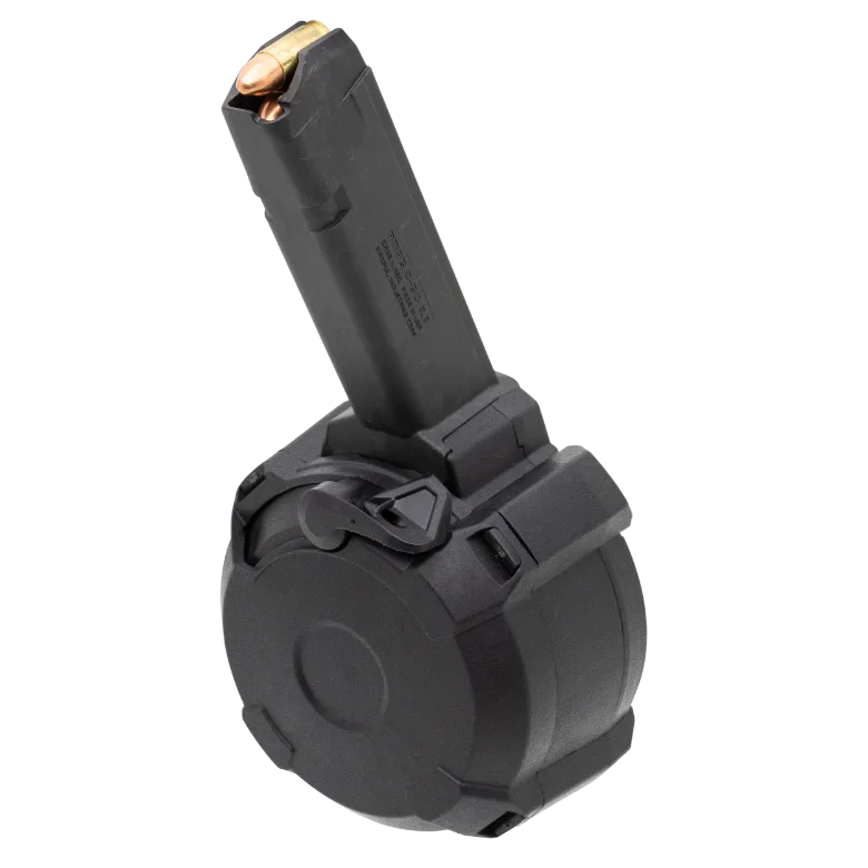 Magpul Glock GL9 17 19 34 50 Round 9mm Black Drum Magazine