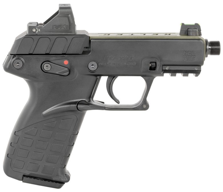 Kel-Tec P17GRNBLKOPTIC P17 22 LR 16+1 3.80" w/Optic & Holster Green/Black
