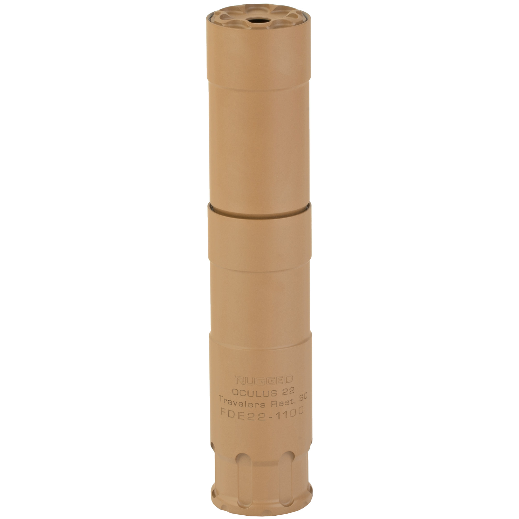 Rugged Suppressors Oculus 22 22LR 5.25" 1.06" Diameter Direct Thread Flat Dark Earth