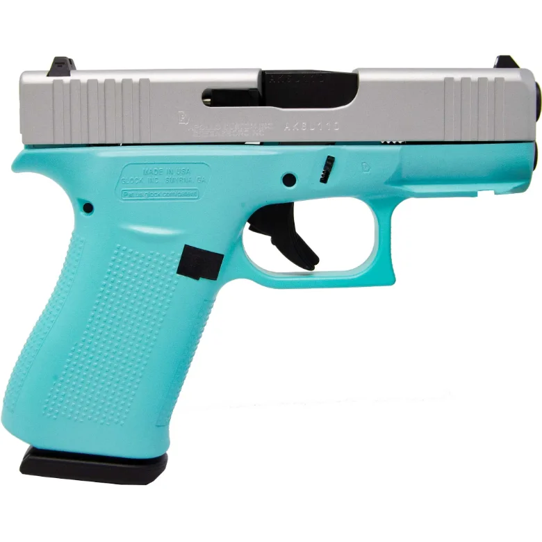 GLOCK 43X ROBINS EGG BLUE 9MM 10 ROUND RAIL PISTOL