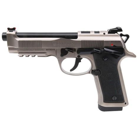 Beretta USA J92XPCO21 92X PCO Full Size Frame 9mm Luger 15+1 4.90" Black Barrel, Gray Nistan Optic Ready/Serrated Steel Slide & Frame w/Beavertail & Picatinny Rail