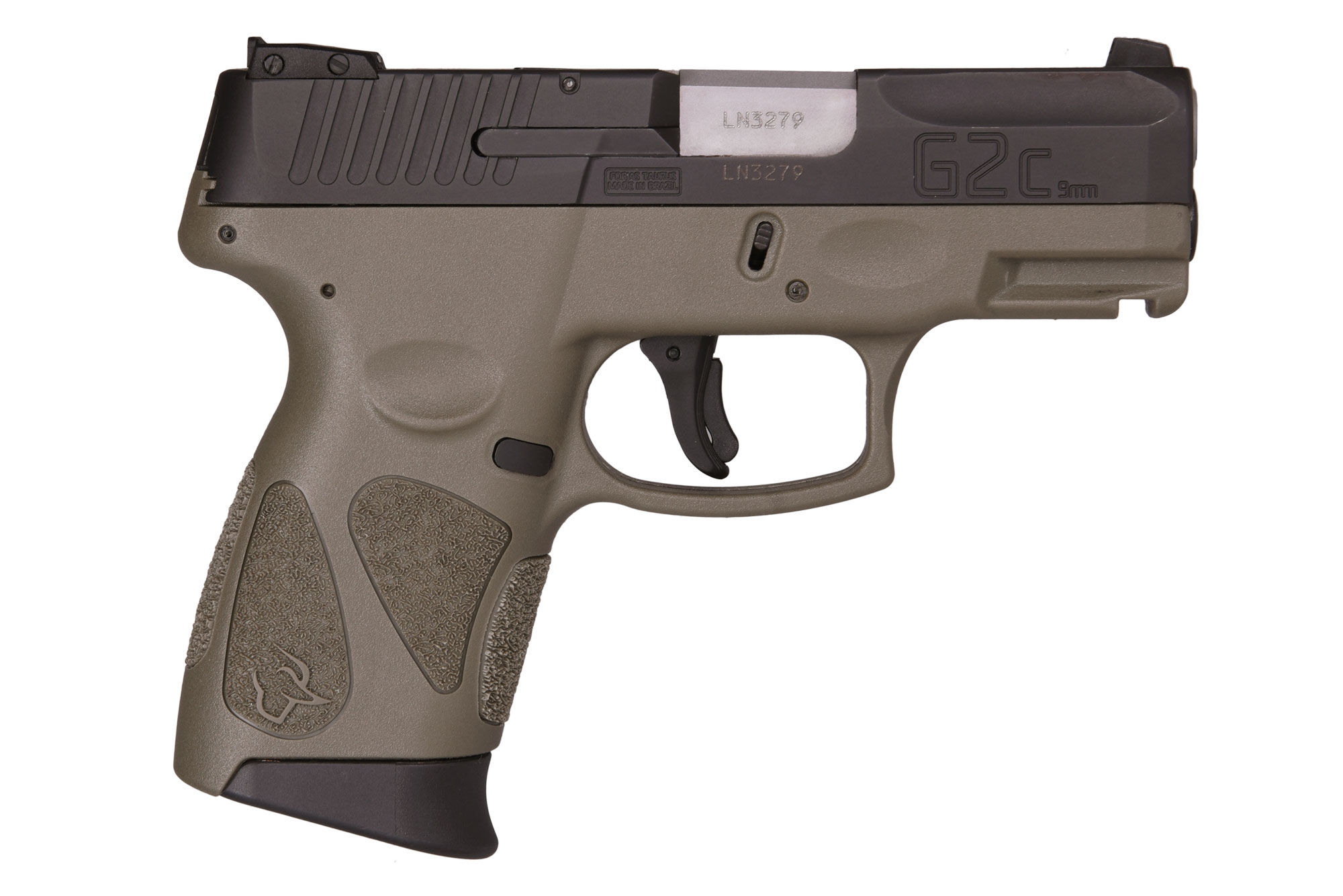 TAURUS G2C 9MM OD GREEN BLACK SLIDE 3.2" 12+1 PISTOL