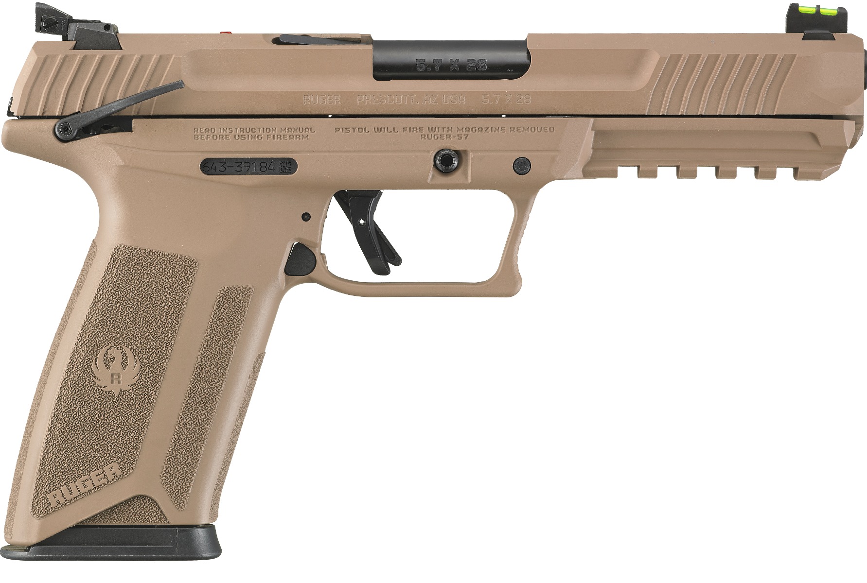 Ruger 57 FDE Dark Earth Pistol 5.7 20rd