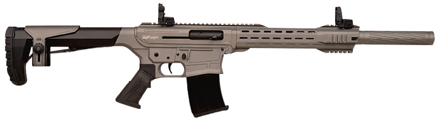 Gforce Arms GF251220TG GF25  12 Gauge Semi-Auto 3" 5+1 20" Tungsten Cerakote Threaded Barrel, Tungsten Cerakote Receiver, Black Synthetic Stock