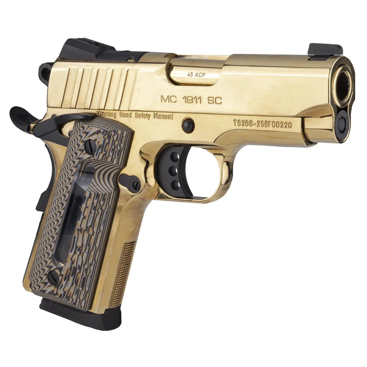 Girsan MC1911 SC GOLD PVD 45ACP 6+1 3.40" Steel Pistol