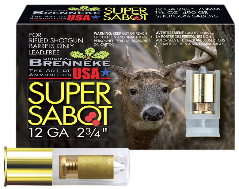 Brenneke SL122SUS SuperSabot  12Gauge 2.75" 1 1/8oz Sabot Slug Shot 5 Per Box/50 Case