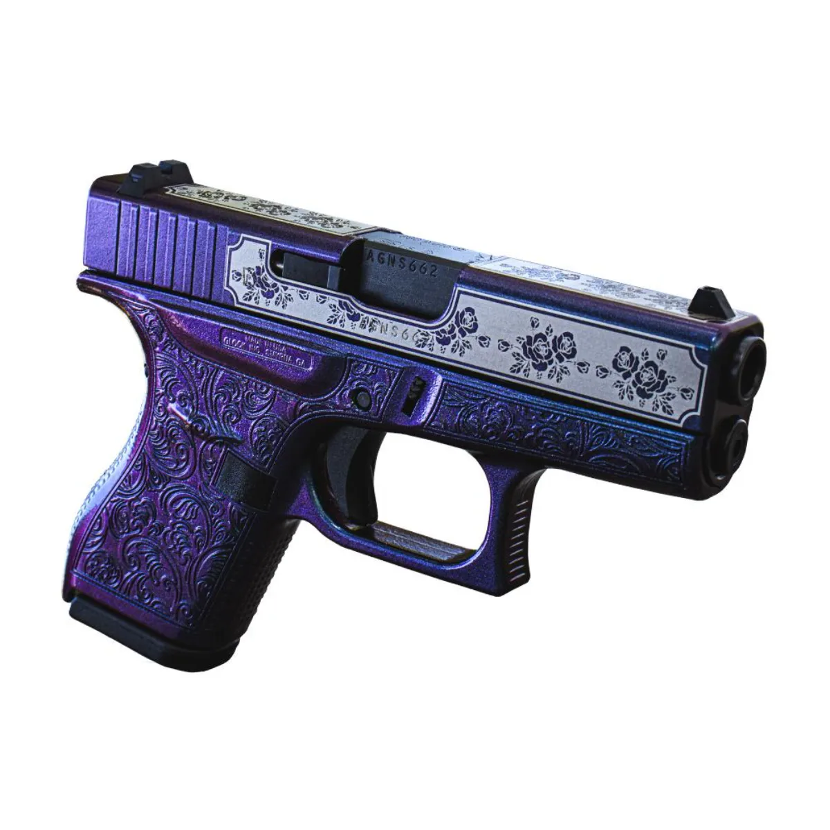 Glock 42 Glock & Roses .380 ACP Mongoose Purple 6-Round Pistol