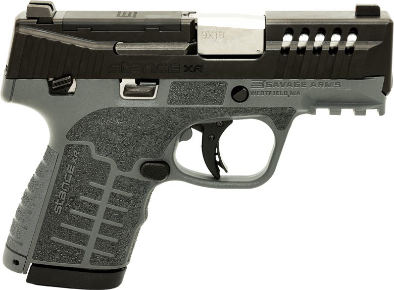 Savage Arms 67058 Stance XR 9mm 13+1 3.20" Natural Black Nitride Ported Stainless Steel Slide Gray Glass Filled Nylon Grip Ambidextrous