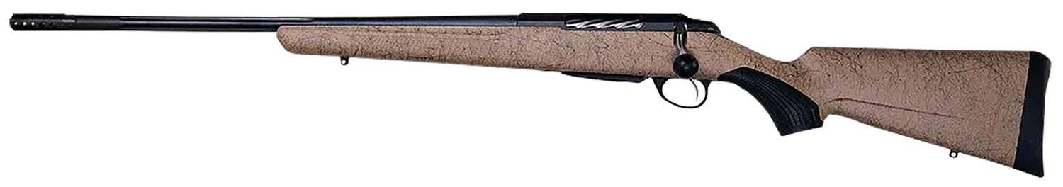 Tikka JRTXRT416 T3x Lite 308 Win 3+1 20" Fluted/Threaded, Black Barrel/Rec, Black Webbed Tan Roughtech Synthetic Stock, Interchangeable Grip, Muzzle Brake (Left Hand)