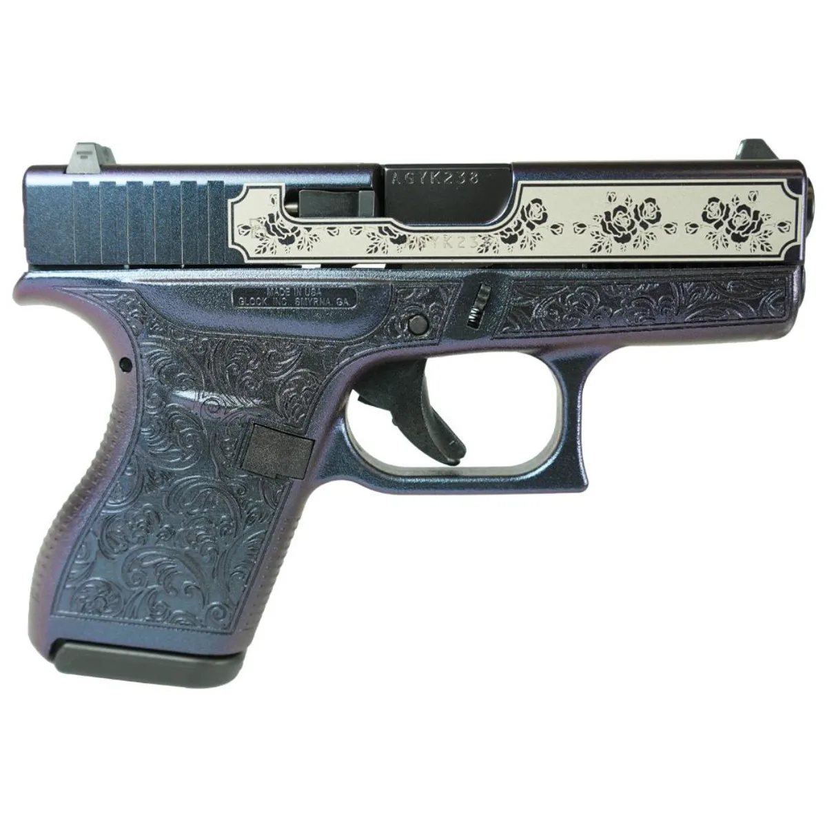 Glock 42 Glock & Roses .380 ACP Mongoose Purple 6-Round Pistol