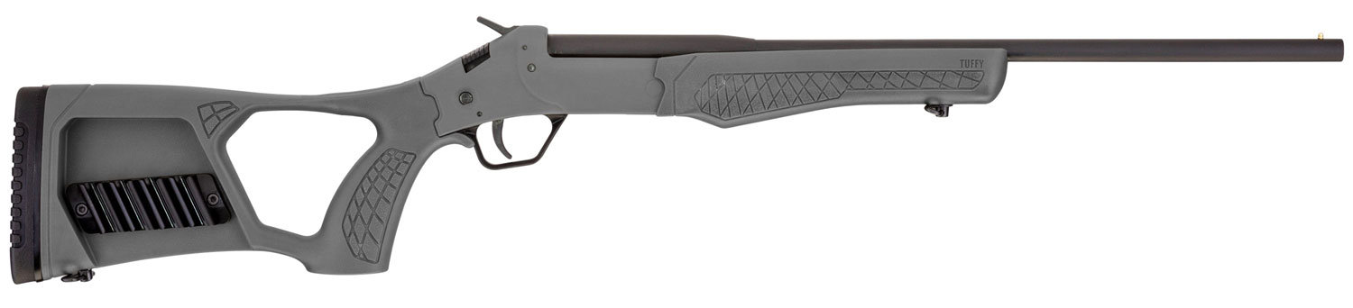 Rossi SSP1GRAY Tuffy Single Shot Youth 410 Gauge Break Open 3" 1rd 18.50" Matte Black Barrel, Matte Black Steel Receiver, Gray Synthetic Thumbhole Stock w/Shell Holder, Right Hand