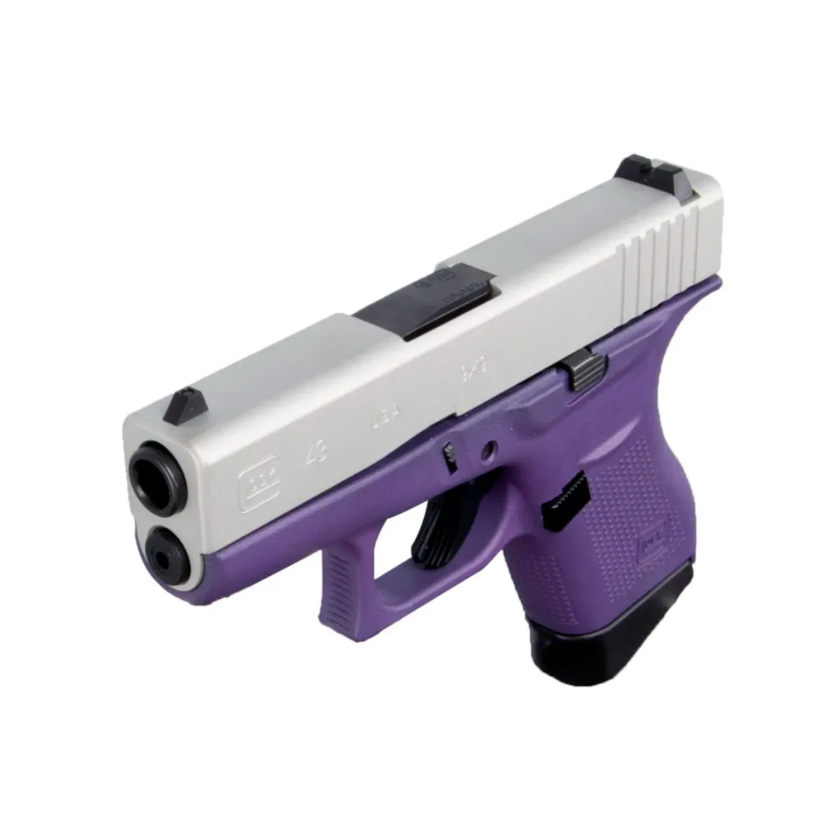 Glock 43 Purple USA 9mm Aluminum Slide 6-Round Pistol