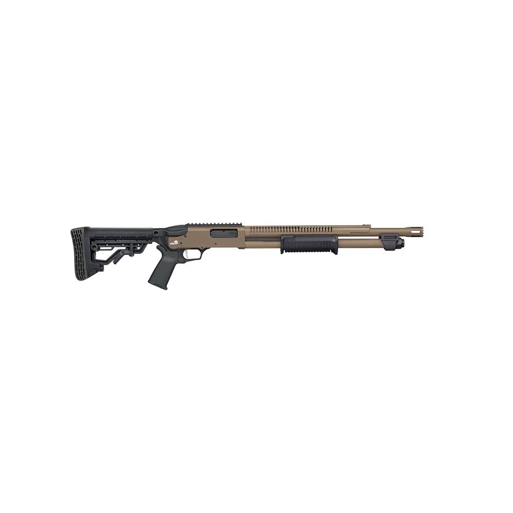 Mossberg 590R 12GA 18.5" Shotgun FDE Cerakote 6rd Adjustable Stock