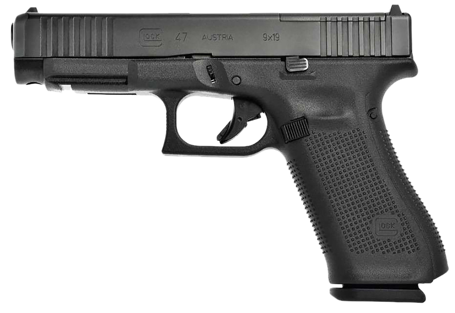 Glock PR47509MOS G47 Gen5 MOS Rebuilt Compact Frame 9mm Luger 17+1 4.49" Black GMB Barrel MOS Cut/Serrated Steel Slide Polymer Frame w/Picatinny Rail Ambidextrous