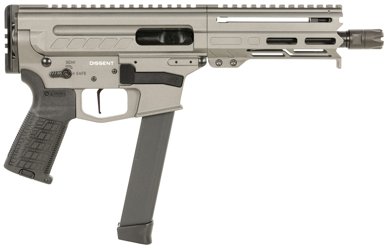 CMMG Dissent MKGS 9mm 33+1 6.5" Tungsten Gray Pistol