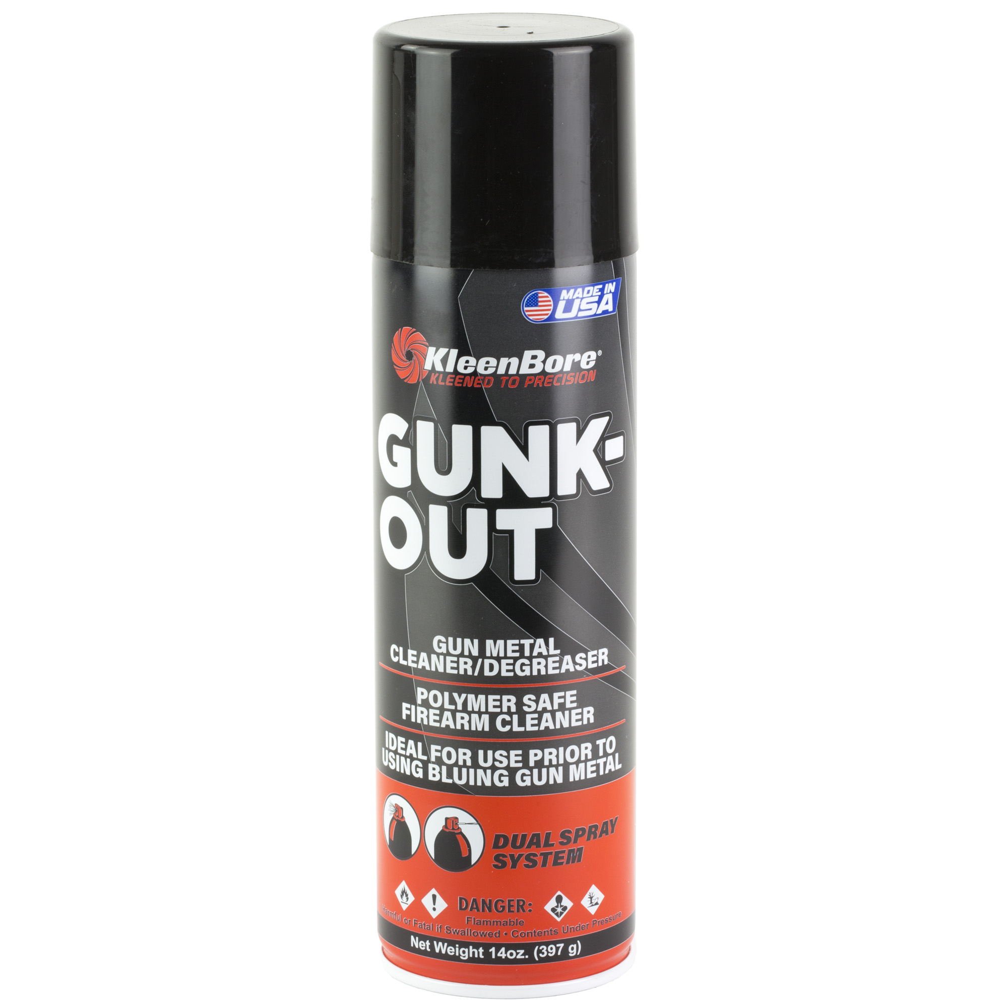 Kleen-Bore Gunk-Out Cleaner/Degreaser, 14oz Aerosol Can