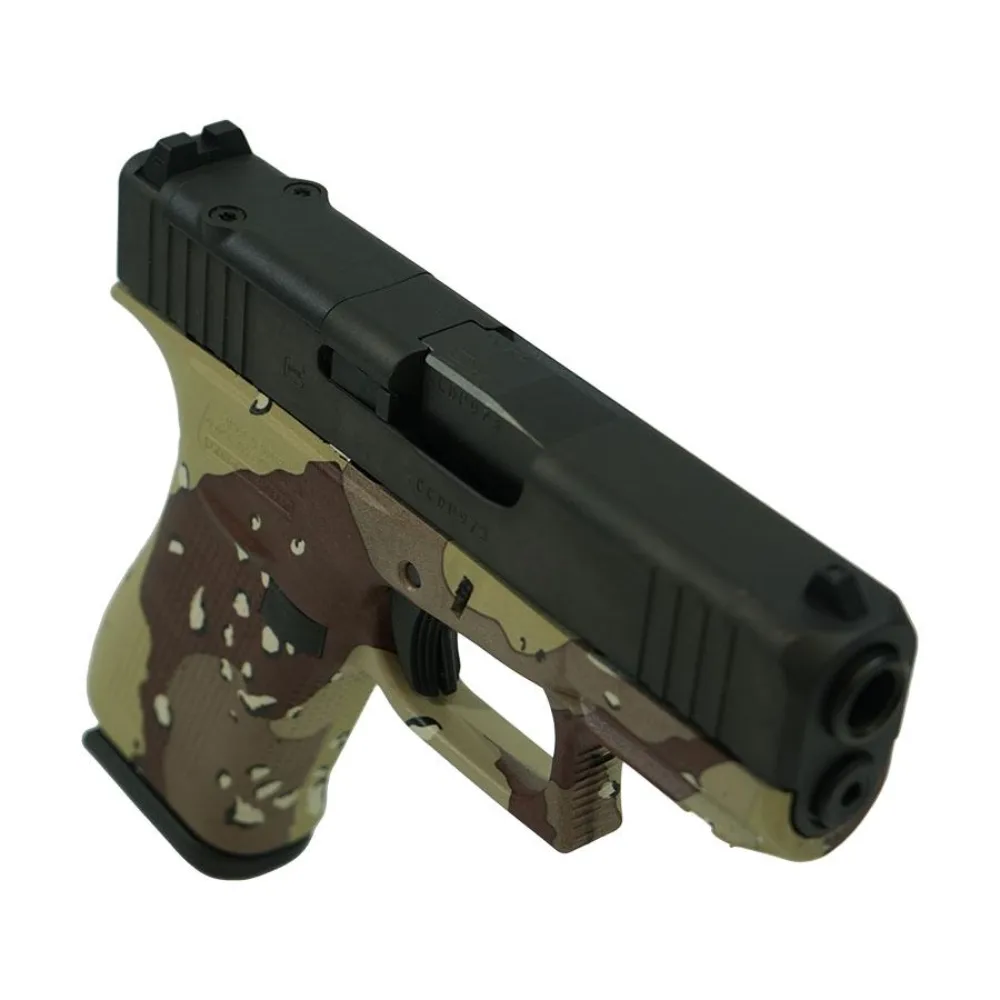 Glock 43X 9mm Brown Chocolate Chip Hydro Dip Blue 10Rd Handgun