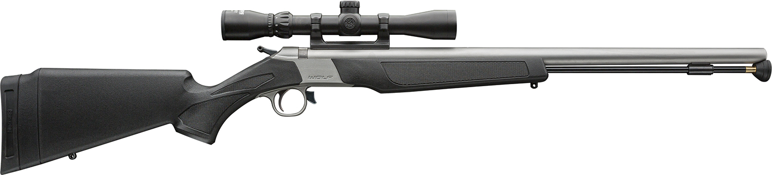 CVA Wolf Black Powder Rifle - 50 Cal, 24" Stainless Steel Barrel, KonusShot Scope