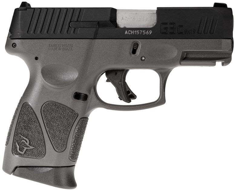 Taurus G3c Grey 9mm Compact 3.26" 12+1 Black Slide