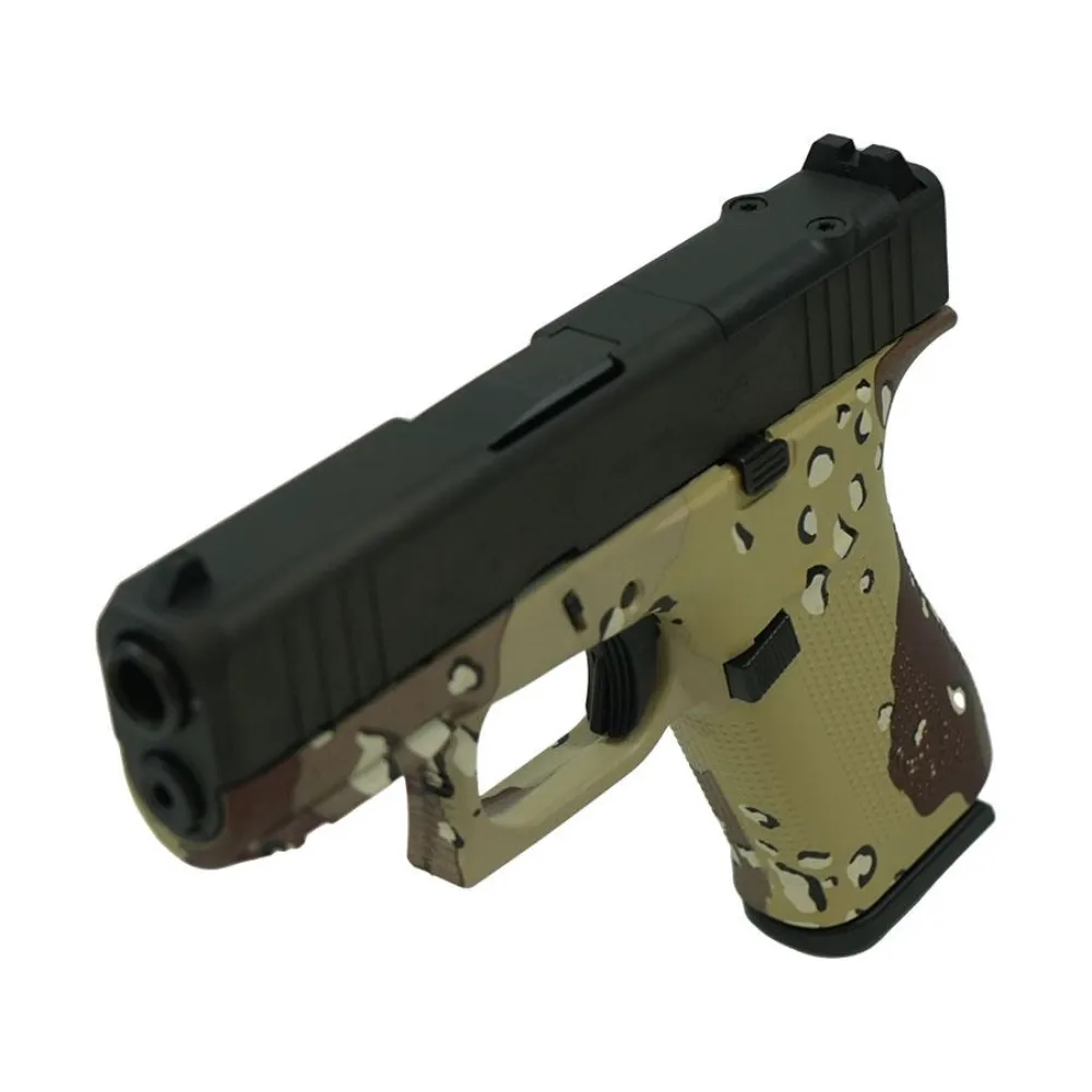Glock 43X 9mm Brown Chocolate Chip Hydro Dip Blue 10Rd Handgun