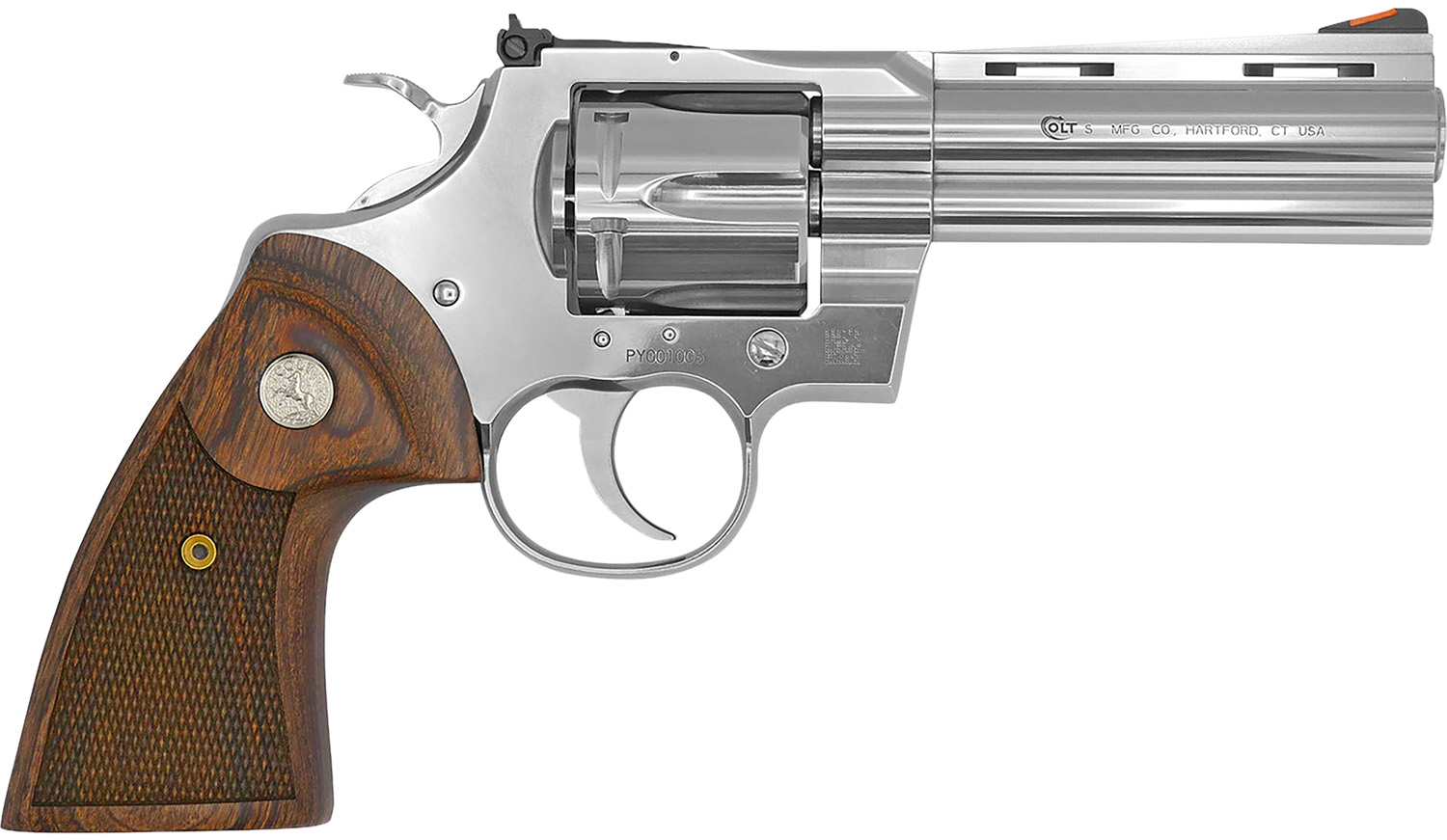 Colt Python 6 RD 357 Magnum 4.25" Stainless Revolver