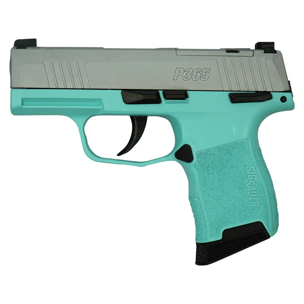 Sig P365 9mm Silver/Robin's Egg 3.1" 10rd (2) MS Optic Ready Pistol