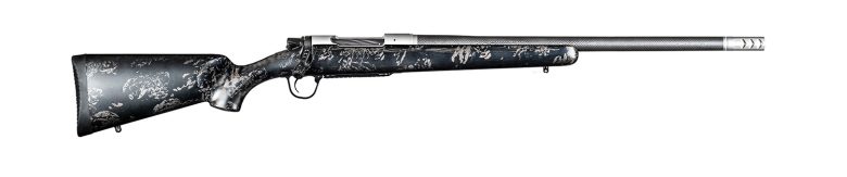 Christensen Arms 8010631600 Ridgeline FFT TI 6.8 Western 3+1 20" Carbon Fiber Threaded Barrel, Stainless Titanium Rec, Black with Gray Accents Stock