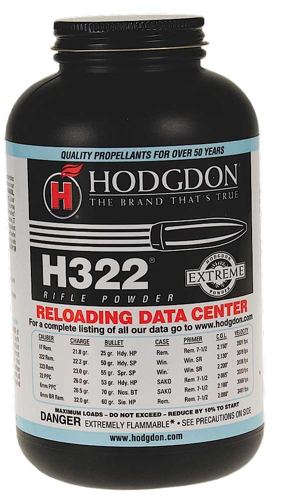 Hodgdon H322 Rifle Powder, 1 lb - Multi-Caliber