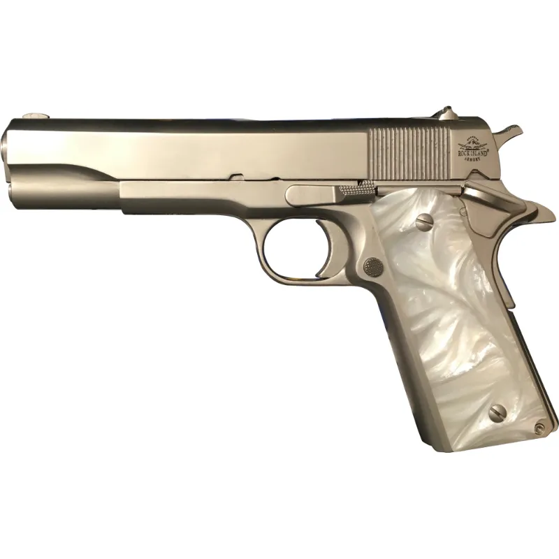 ROCK ISLAND ARMORY M1911-A1 NICKEL 45ACP 5" PISTOL - image 1 of 2