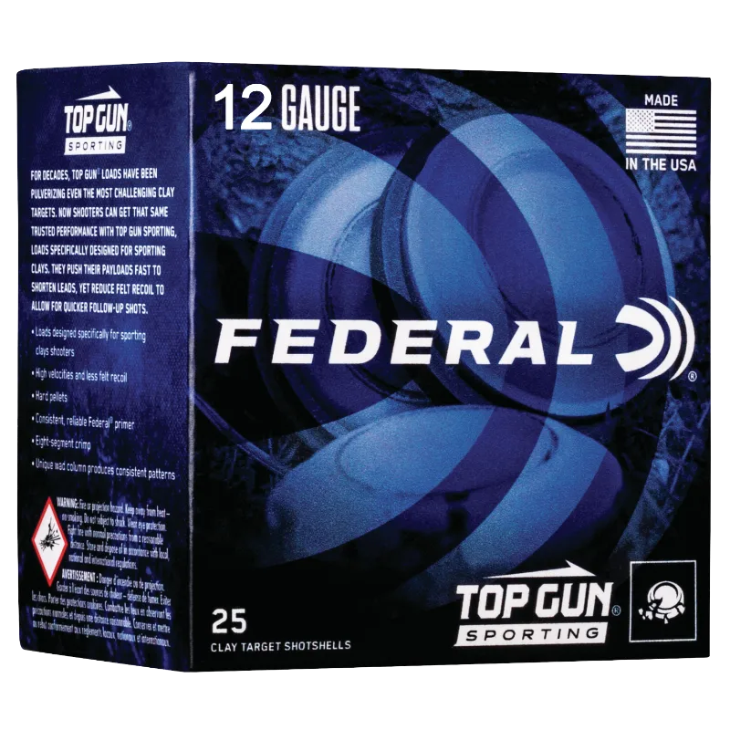 FEDERAL TOP GUN 12GA 1250FPS 2.75" #7.5 25Rd