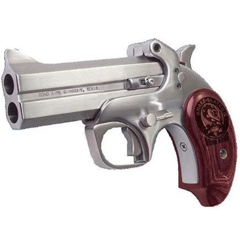 Bond Arms Snakeslayer IV 45LC Derringer – 4.25" Barrel Stainless Rosewood Grip