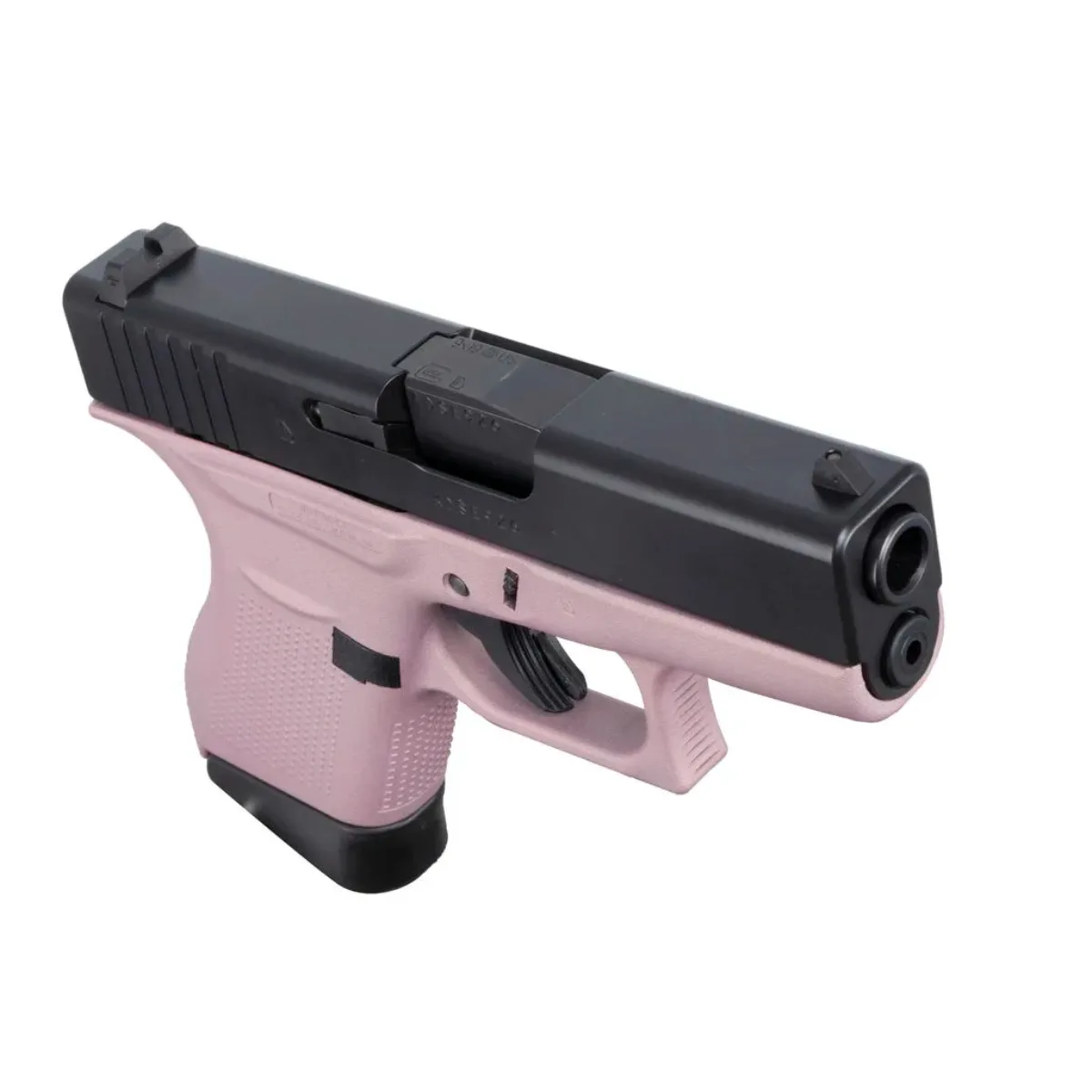 Glock 43 USA 9mm Pistol Pink Cerakote Frame Black Slide 6-Round