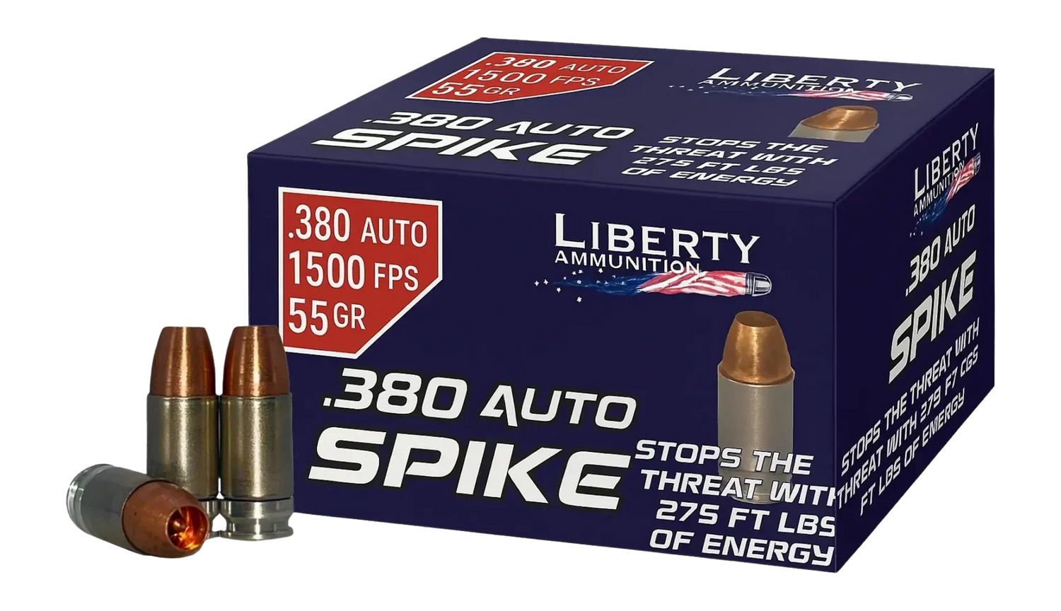 Liberty Spike 2.0 .380 Auto 55gr 1500 fps 20-Round