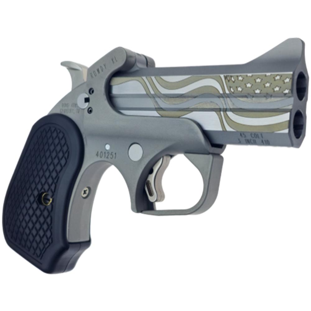 Bond Arms Rowdy XL 45LC/410 Derringer – 3.5" Barrel with Flag Engraving